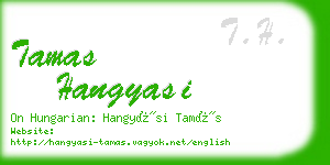 tamas hangyasi business card